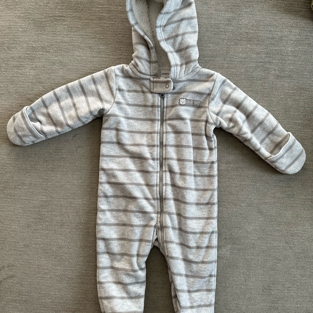 Carters striped bunting onesie 9